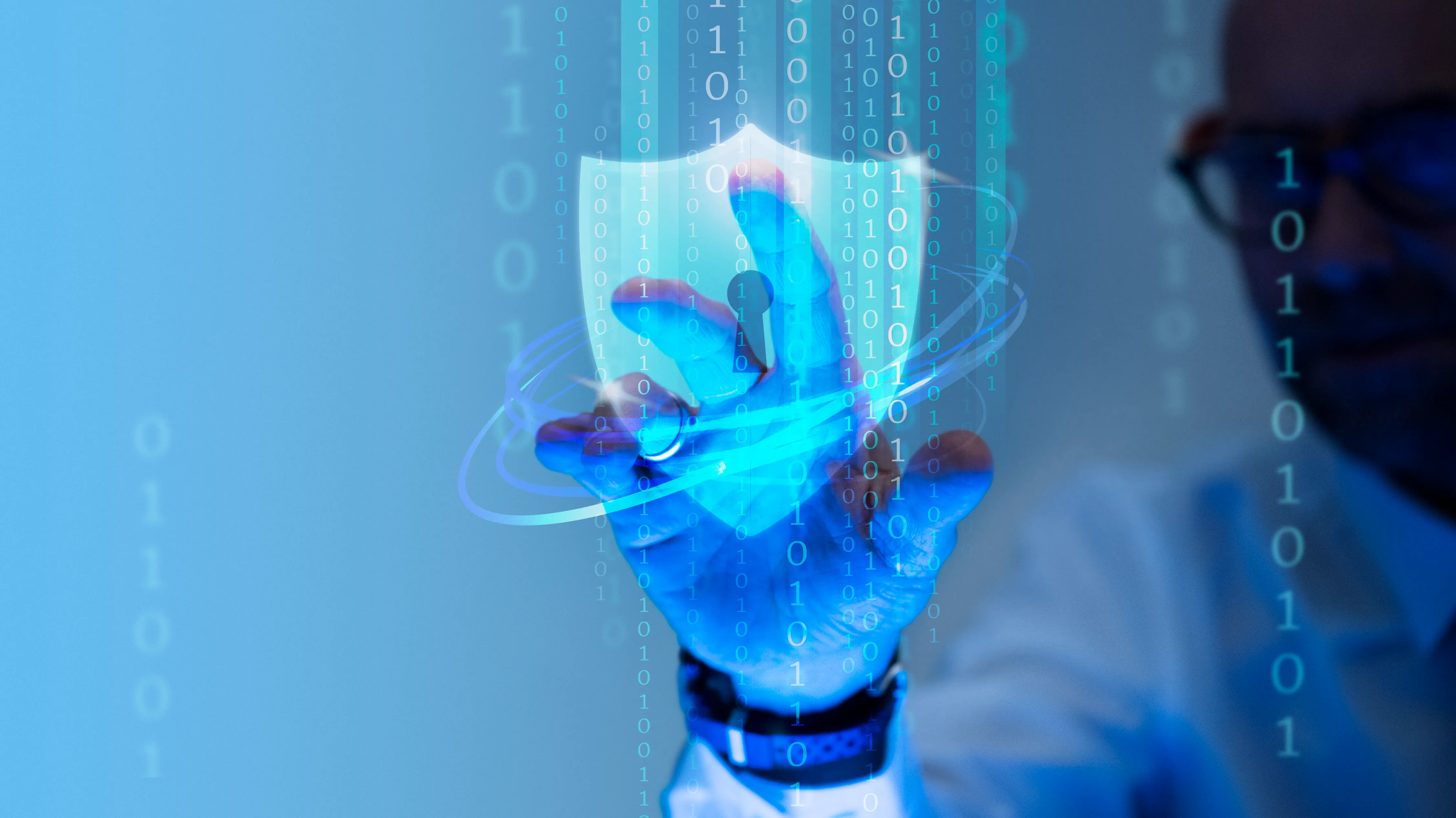 hand interacting with digital security shield 2026 01 07 23 59 28 utc